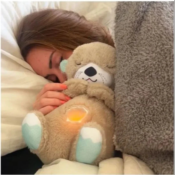Breathing Teddy Bear – Soothing Sleep Plush with Gentle Glow Calming Bedtime Buddy for Kids - Hey Trend
