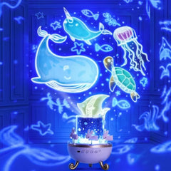 Kawaii Bunny Night Light – Rotating Lamp Projector - Hey Trend