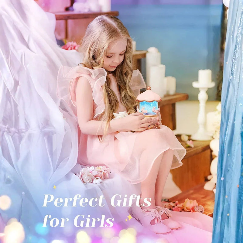 Kawaii Bunny Night Light – Rotating Lamp Projector - Hey Trend