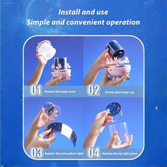 Kawaii Bunny Night Light – Rotating Lamp Projector - Hey Trend