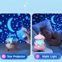 Kawaii Bunny Night Light – Rotating Lamp Projector - Hey Trend