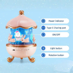 Kawaii Bunny Night Light – Rotating Lamp Projector - Hey Trend