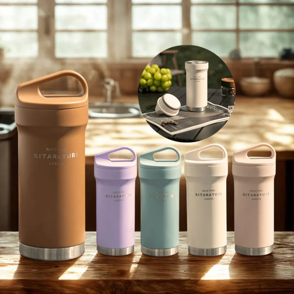 Insulated Portable Coffee Mug – Hot & Cold Travel Cup | Leakproof Stainless Steel Thermos Cup - Hey Trend