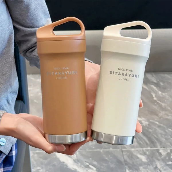 Insulated Portable Coffee Mug – Hot & Cold Travel Cup | Leakproof Stainless Steel Thermos Cup - Hey Trend