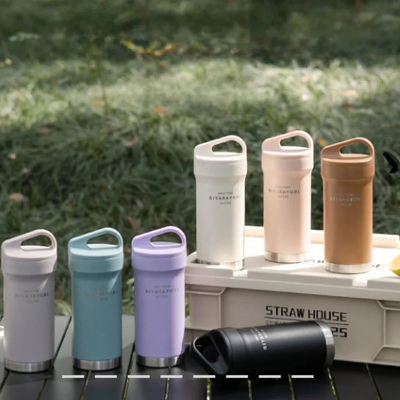 Insulated Portable Coffee Mug – Hot & Cold Travel Cup | Leakproof Stainless Steel Thermos Cup - Hey Trend