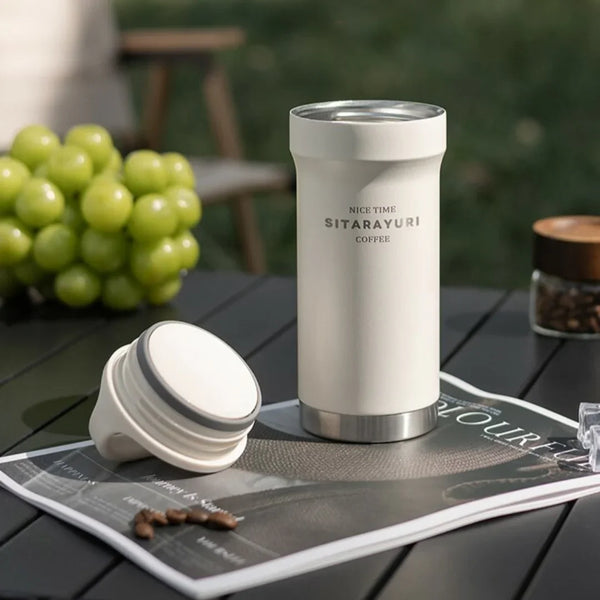 Insulated Portable Coffee Mug – Hot & Cold Travel Cup | Leakproof Stainless Steel Thermos Cup - Hey Trend