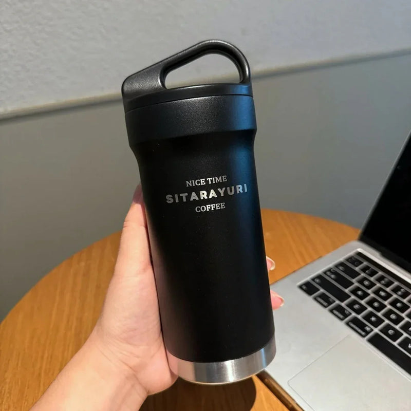 Insulated Portable Coffee Mug – Hot & Cold Travel Cup | Leakproof Stainless Steel Thermos Cup - Hey Trend