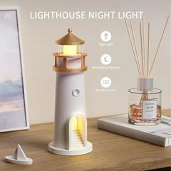 Lighthouse Home Decor Lamp – Ambient Glow + Projector - Hey Trend
