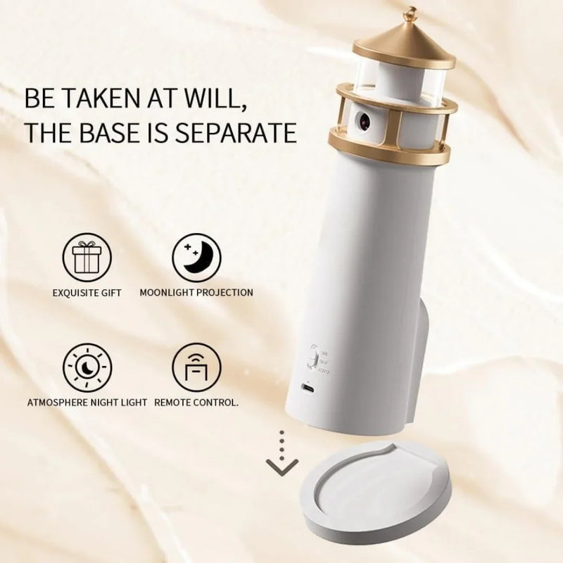 Lighthouse Home Decor Lamp – Ambient Glow + Projector - Hey Trend