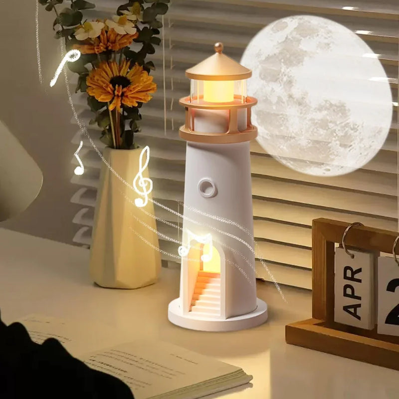 Lighthouse Home Decor Lamp – Ambient Glow + Projector - Hey Trend