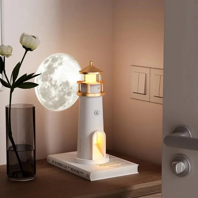 Lighthouse Home Decor Lamp – Ambient Glow + Projector - Hey Trend