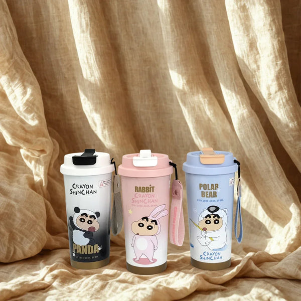 Shinchan Cute Cartoon Sipper - Panda | Bunny | Bear - Hey Trend