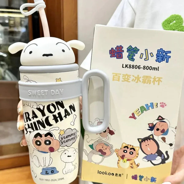 Shinchan Cute Sipper – Viral Cartoon Steel Bottle - Hey Trend