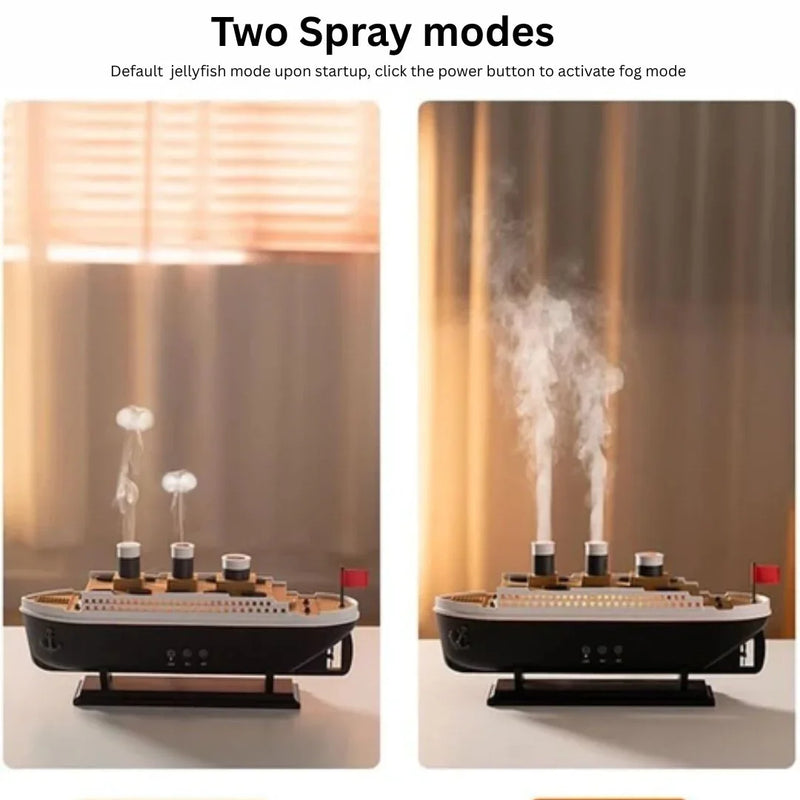 Titanic Ship Diffuser – LED Mist Humidifier for Home Decor - Hey Trend